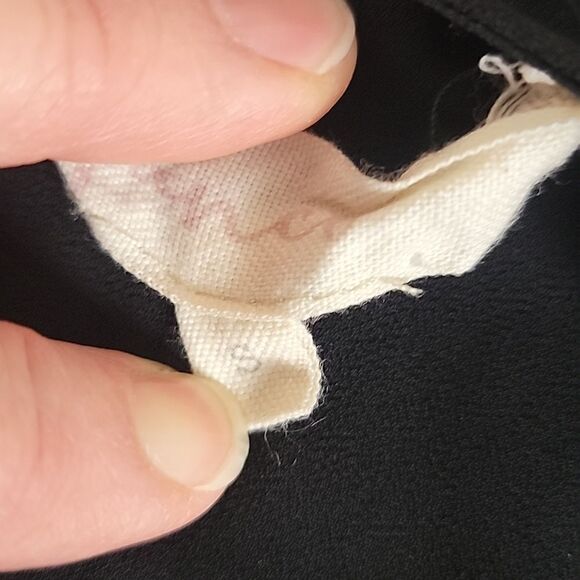 Fanco chic chiffon blouse in black Size S - Picture 8 of 8